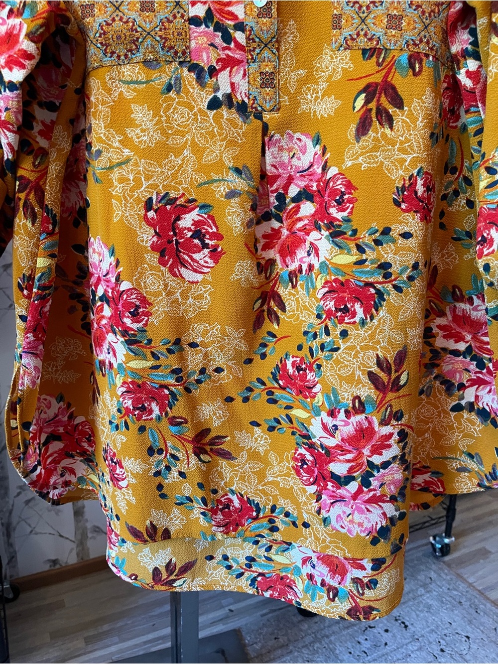 Anthropologie Fig & Flower Floral Tunic — Women’s 3X - Picture 3 of 6